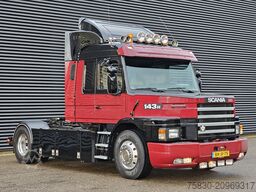 Scania T143.450 TOPLINE / TORPEDO / HAUBER / 460 cm WB