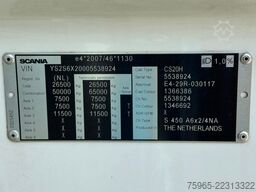 SCANIA S450 RETARDER SMART TACHO 2 PARK AIRCO 6X2 TWINS