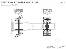 DAF XF 480 FT SUPER SPACE CAB