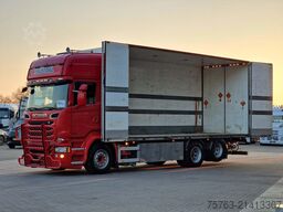 Scania R580 V8 Topline 6x2 - Box with sidedoors - Reta...