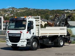 DAF LF 310 * Kipper 4,60 m + KRAN / Bordmatic!