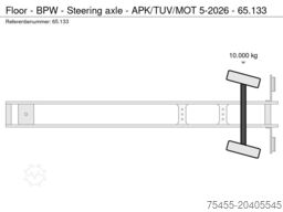 Floor - BPW - Steering axle - APK/TUV/MOT 5-2026 - 65...