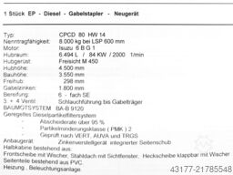 HC Hangcha EP Equipment 8000 kg - CPCD 80 HW 14
