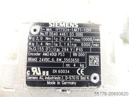 Siemens 1FT7034-1AK71-1CH1 Synchronmotor Encoder AM24DQI SN: YFD540446103006