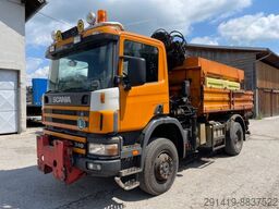 SCANIA P114CB 4x4 Allrad 3-SKipper mit Frontkran Bj2000