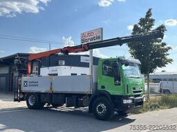 Flatbed truck IVECO EuroCargo ML180E30 EEV Klima Palfinger PK12001 L