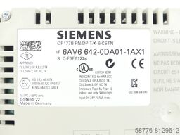Siemens 6AV6642-0DA01-1AX1 SN:C-F3E61224 generalüberholt mit 6 Monaten Gewährleistung!