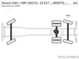Renault C440 + HMF 2320 K3-- 3X EXT. + REMOTE + HAAKARM...