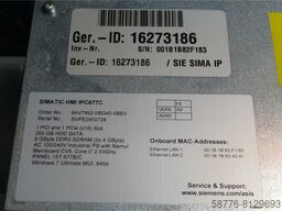 Siemens 6AV7872-0BC20-0AA0 Simatik Panel PC 677B SN: 001B1B82F183 gebraucht - TOP Zustand