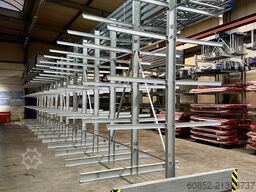 ca. 18,45 lfm Kragarmregal Doppelseitig H:400 cm 500 Kg/Arm