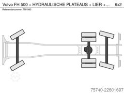 Volvo FH 500 + HYDRAULISCHE PLATEAUS + LIER + REMOTE ...