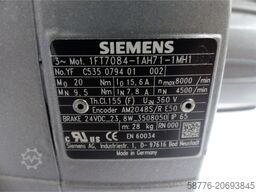 Siemens 1FT7084-1AH71-1MH1 Synchronservomotor SN: YFC535079401002