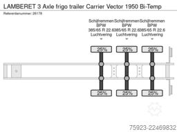 LAMBERET 3 Axle frigo trailer Carrier Vector 1950 Bi-Temp
