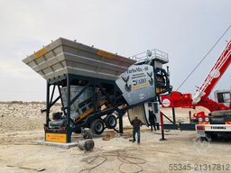 FABO Mobile Concrete Batching Plant 60 m3/h Mobile Concrete Batching Plant