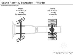 Scania R410 4x2 Standairco + Retarder