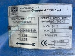 Audoli & Bertola VHL 382/2 Vertical Pump 317 m³/h – ABB 110 kW