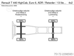 Renault T 440 HighCab, Euro 6, ADR / Retarder / Standkl...