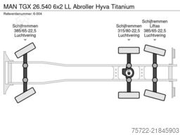 MAN TGX 26.540 6x2 LL Abroller Hyva Titanium