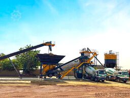 FABO Mobile Concrete Batching Plant 100 m3/h Mobile Concrete Batching Plant