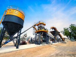 FABO Mobile Concrete Batching Plant 100 m3/h Mobile Concrete Batching Plant