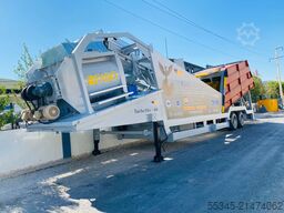FABO Mobile Concrete Batching Plant 60 m3/h Mobile Concrete Batching Plant
