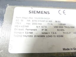 Siemens 1HU3056-0AC01 SN: BRD57608701003 Permanent Magnet Motor