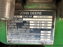 John Deere 670 Hofschlepper, Zapfwelle/Hydraulik 14 kW