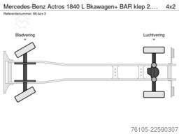 Mercedes-Benz Actros 1840 L Bkawagen+ BAR klep 2.000kg met Ge...