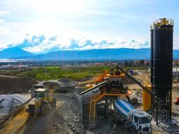 FABO Mobile Concrete Batching Plant 100 m3/h Mobile Concrete Batching Plant