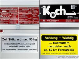 Koch-Anhänger U4 250X125X45CM 750KG TIEFLADER
