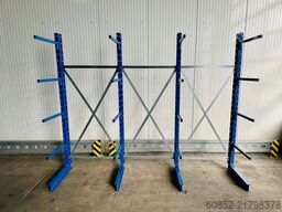 ca. 3,15 lfm. Kragarmregal mit Fachböden H: 250cm 140 kg/Arm META Multistrong