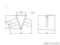 CORMAK Klin krzyżowy do łuparki 14 ton