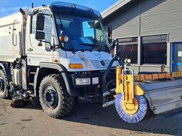 Unimog U400 met Schmidt SK350 veegmachine