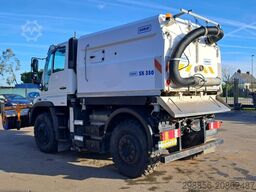 Unimog U400 met Schmidt SK350 veegmachine