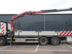 DAF CF 75.310 6x2 open box with HMF 1420 crane