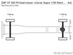 DAF CF 320 FA Koel/vriezen +Carrier Supra 1150 Sile...