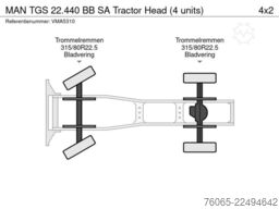 MAN TGS 22.440 BB SA Tractor Head (4 units)