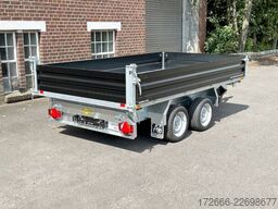 Humbaur HTK 3000.31 | STAHL 314X175X35CM 3000KG DREISEITENKIPPER