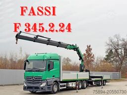 MERCEDES-BENZ ACTROS 264 * FASSI F 345.24 + FUNK + Anhänger