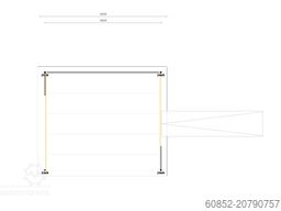 21,25 m² Lagerbühne + Treppe 500 kg/m² Geländer an zwei Seiten, Oberkante 300cm