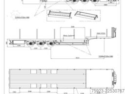 Reistreyler 3 axle semi low loader