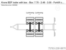 Krone BDF trailer with box - Box: 7.70 - 2.48 - 3.00 ...