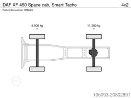 DAF XF 450 Space cab, Smart Tacho