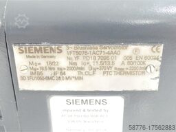 Siemens 1FT5076-1AC71-4AA0 AC-VSA-Motor SN:YFPD18709501005 - generalüberholt! -