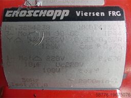 Groschopp WK0341501 Getriebemotor mit Bremse 1~Mot 220V~ 0,67A SN: 3254238
