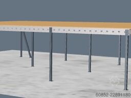 10x15m Lagerbühne , Belastung : 500kg/qm Unterkante: 3,0m , ca. 150qm Systembühne