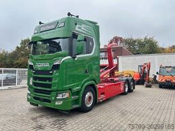 SCANIA S580 V8 MEILLER Abroller  mit Lift+Lenkachse 6x2