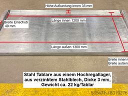 Unbekannt Stahltablar, Ladungsträger, Blechwanne