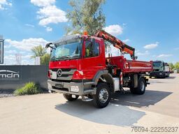 MERCEDES-BENZ Axor 1833 4x4 Kipper Kran 17m FUNK AHK