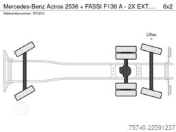 Mercedes-Benz Actros 2536 + FASSI F130 A - 2X EXT. + 6X2 + HA...